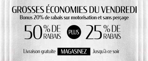50% de rabais sur tout + 25% de rabais