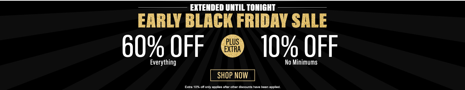 Save 60% + extra 10% on everything