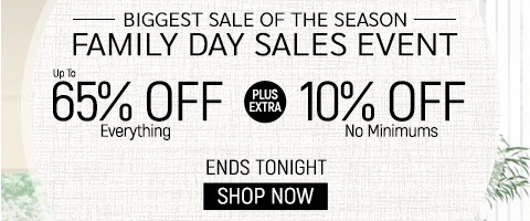 Up to 65% off everything + 10% off