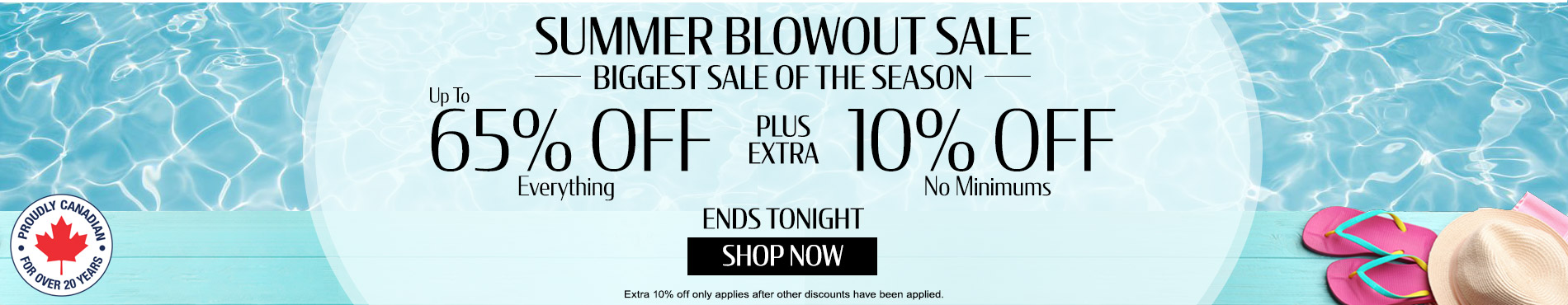 Up to 65% off everything + 10% off