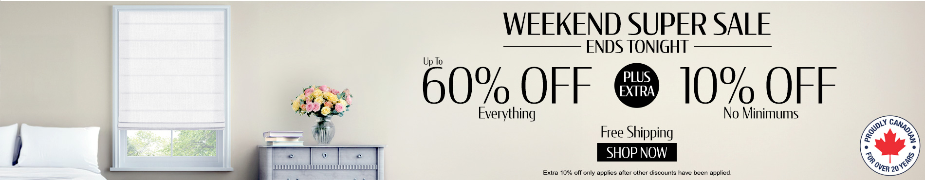 Save up to 60% + extra 10% on everything