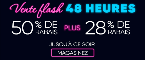Jusqu'à 60% + 10% de rabais supplémentaire sur tout