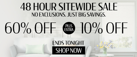 60% off everything + extra 10% off most popular blinds