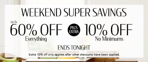 Save up to 60% + extra 10% off everything