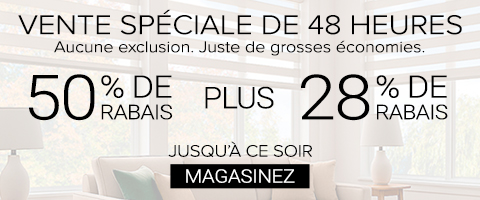 50% + 28% de rabais supplémentaire sur tout