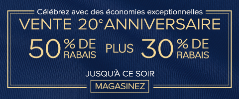 50% + 30% de rabais supplémentaire sur tout