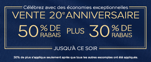 50% + 28% de rabais supplémentaire sur tout