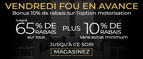 Jusqu'à 65% + 10% de rabais supplémentaire sur tout