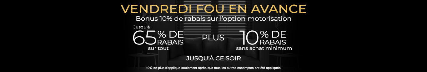 Jusqu'à 60% + 10% de rabais supplémentaire sur tout