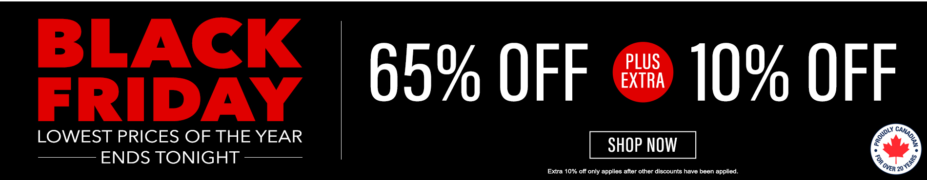 65% off everything + 10% off