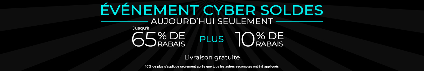 Jusqu'à 60% + 10% de rabais supplémentaire sur tout