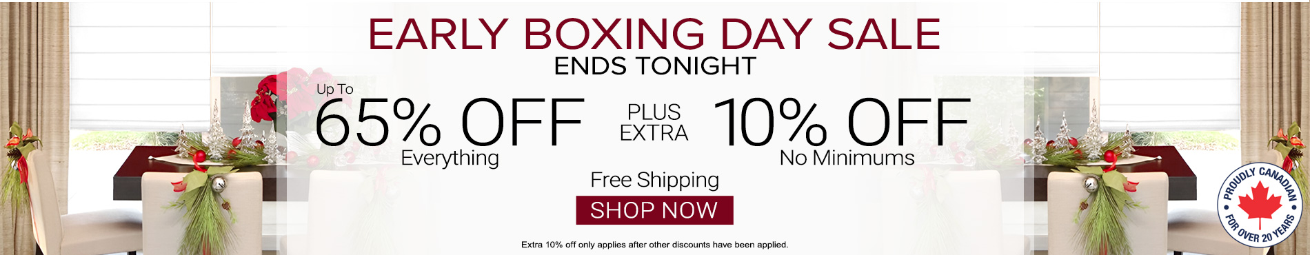 Up to 65% off everything + 10% off