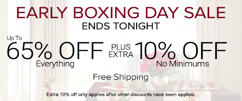 Up to 65% off everything + 10% off roller and cellular shades
