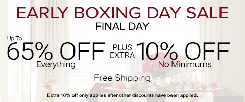 Up to 65% off everything + 10% off roller and cellular shades