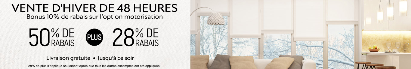 50% + 28% de rabais supplémentaire sur tout