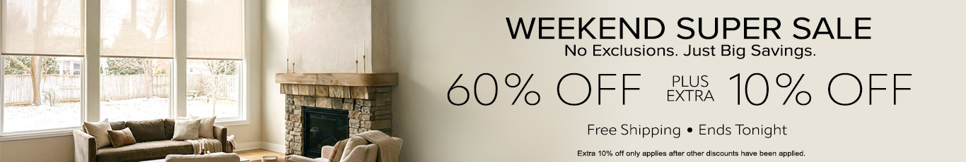 60% + extra 10% off everything