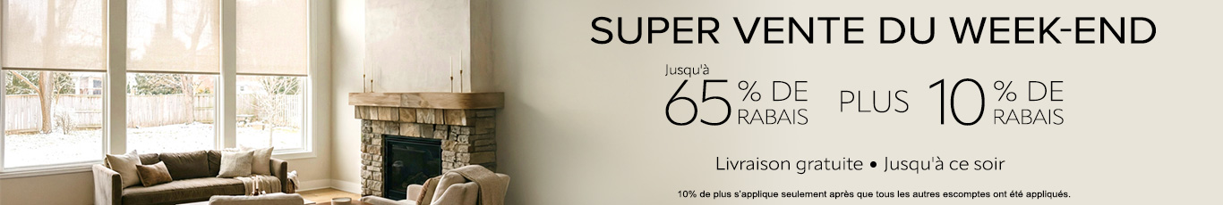 50% + 28% de rabais supplémentaire sur tout