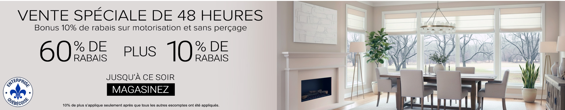 60% + 10% supplémentaire sur tout