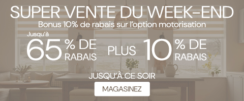 Jusqu'à 65% + 10% de rabais supplémentaire sur tout