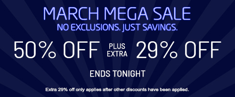 50% off everything + 29% off