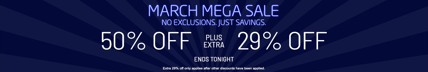 50% off everything + 29% off