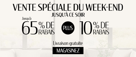 50% + 28% de rabais supplémentaire sur tout