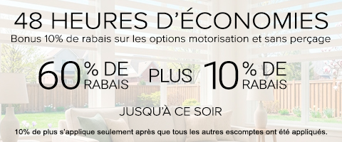 60% + 10% de rabais supplémentaire sur tout