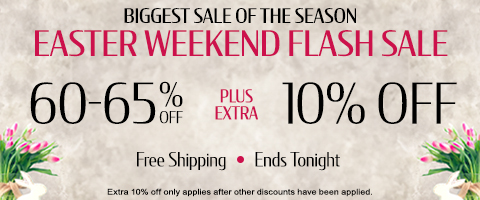 60-65% off everything + extra 10% off