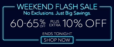 60-65% off everything + extra 10% off