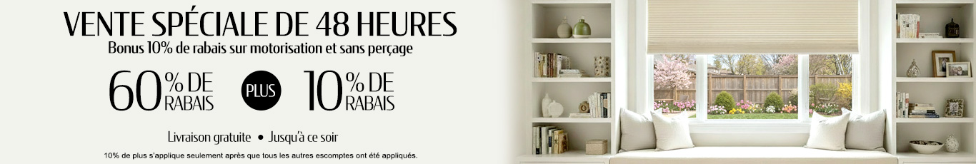 60% + 10% de rabais supplémentaire sur tout