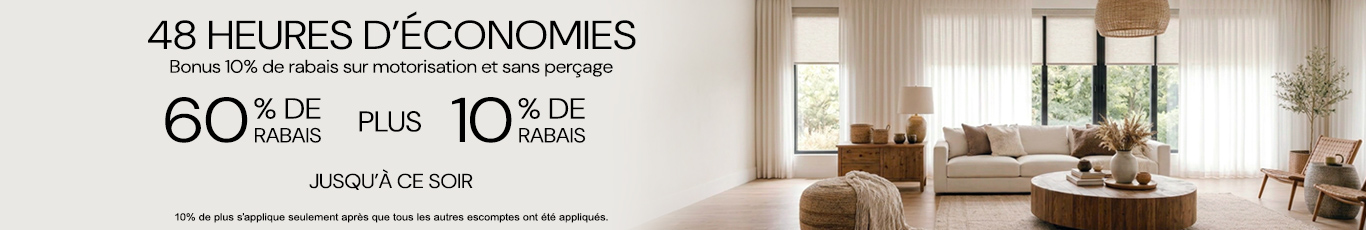 60% + 10% de rabais supplémentaire sur tout