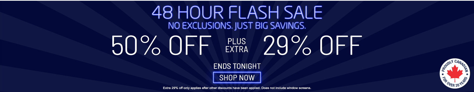 50% off everything + 29% off