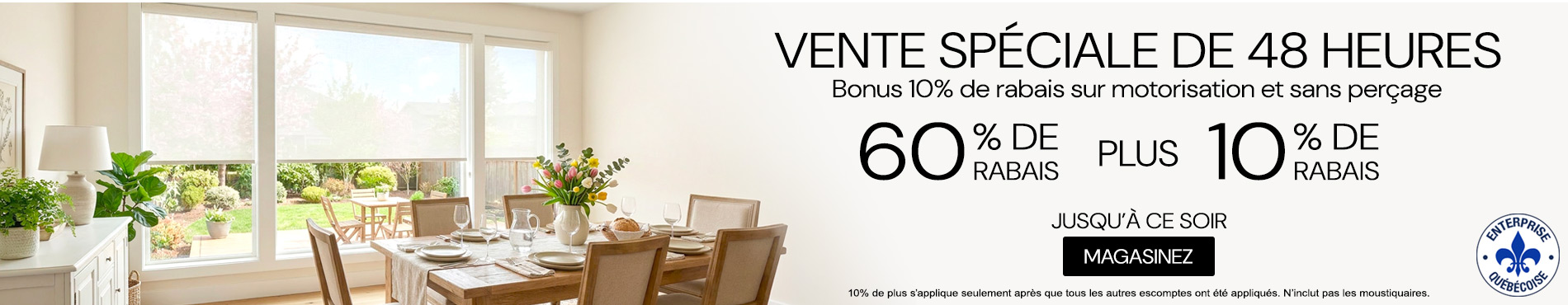 60% + 10% supplémentaire sur tout