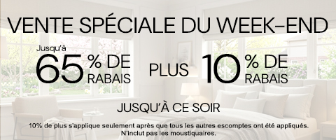 50% + 28% de rabais supplémentaire sur tout