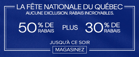 50% de rabais sur tout + 30% de rabais
