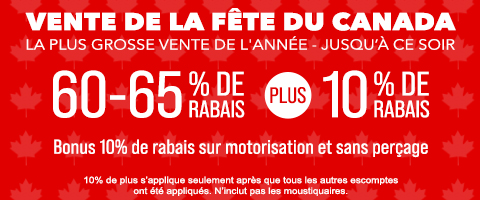 60-65% de rabais sur tout + 10% supplémentaire