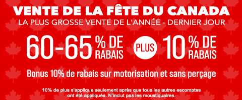 60-65% de rabais sur tout + 10% supplémentaire