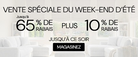 Jusqu'à 65% + 10% de rabais supplémentaire sur tout