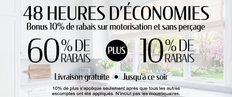 60% + 10% de rabais supplémentaire sur tout