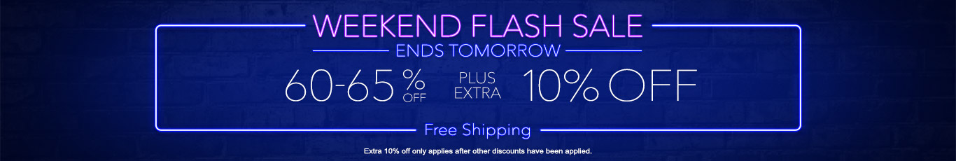 60-65% off everything + extra 10% off
