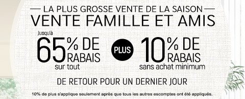 Vente courante chez Stores Selects Canada