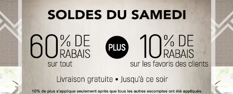 Vente courante chez Stores Selects Canada