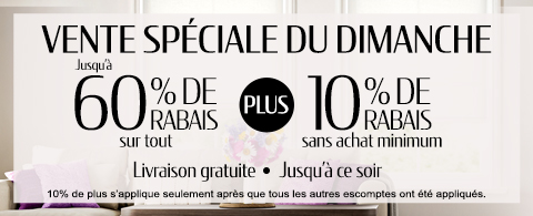 Vente courante chez Stores Selects Canada