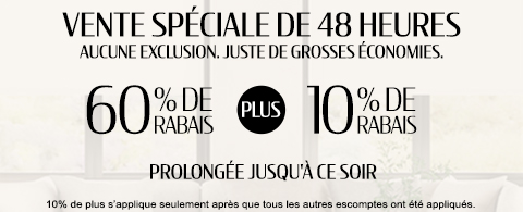 Vente courante chez Stores Selects Canada