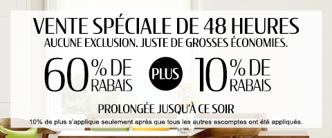 Vente courante chez Stores Selects Canada