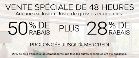 Current sale at Select Blinds Canada