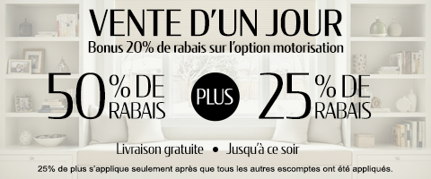 Current sale at Select Blinds Canada