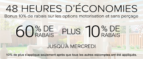 Current sale at Select Blinds Canada