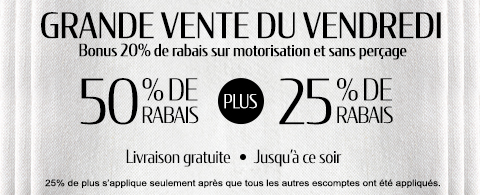 Current sale at Select Blinds Canada