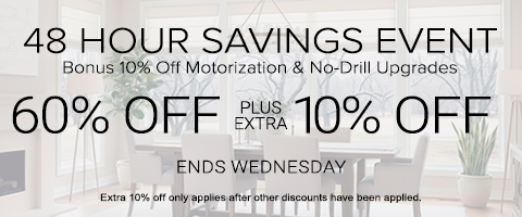 Current sale at Select Blinds Canada